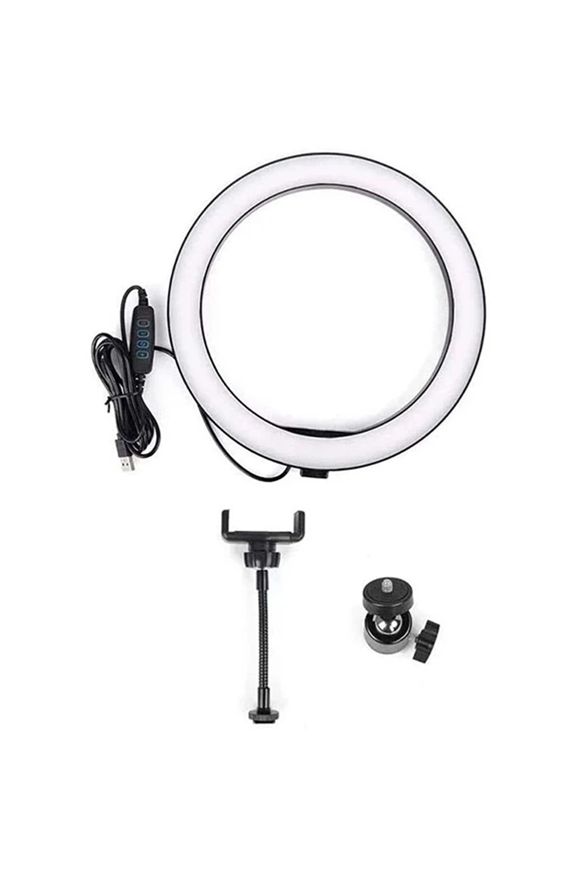 Ally 10 İnch Halka Led Tri̇pod(1.30M)Youtuber Vi̇deo Selfi̇e Stüdyo Makyaj Işığı- - Hby6197-5524