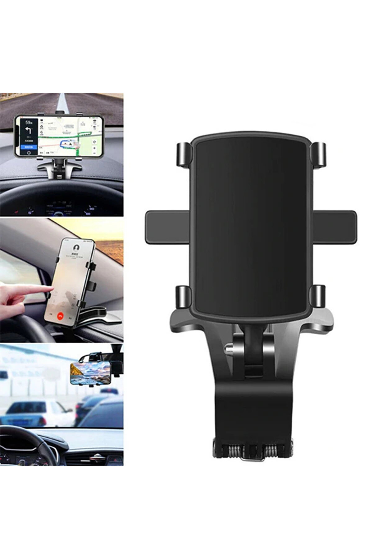 360 Dönerli̇ Mouth Oto-Araç Torpi̇do Uzeri̇ Telefon Tutucu-(1903) - Dropx8898-1482