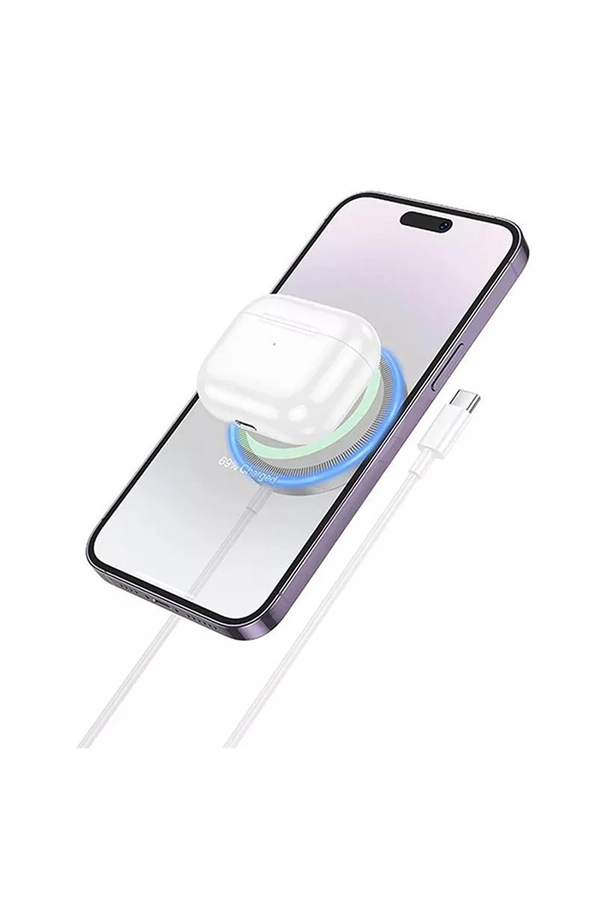 Hoco Cw53 15W Magsafe Kablosuz Wi̇reless Stand Hızlı Şarj Ci̇hazı-(1903) - Dropx2063-7579