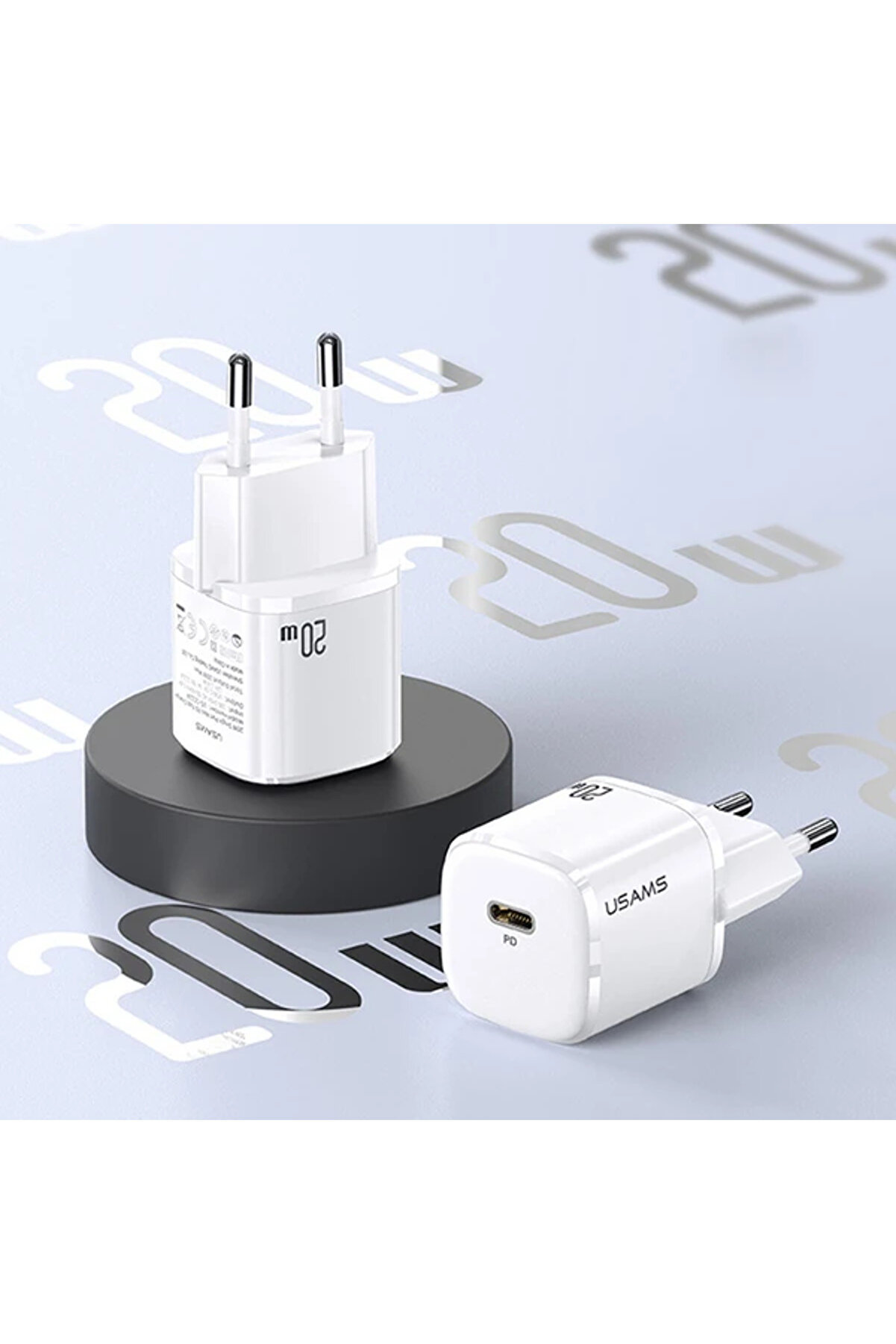 Usams T36 20W Mi̇ni̇ Pd Hızlı Şarj Aleti̇ 20W Usb-C Güç Adaptörü-(1903) - Dropx8082-6847