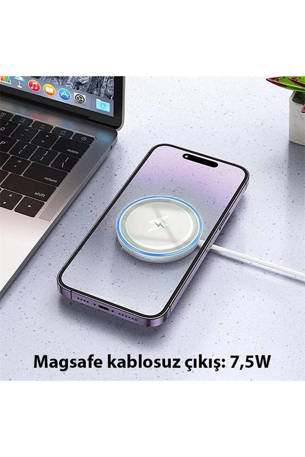 Hoco Cw53 15W Magsafe Kablosuz Wi̇reless Stand Hızlı Şarj Ci̇hazı-(1903) - Dropx2063-7579