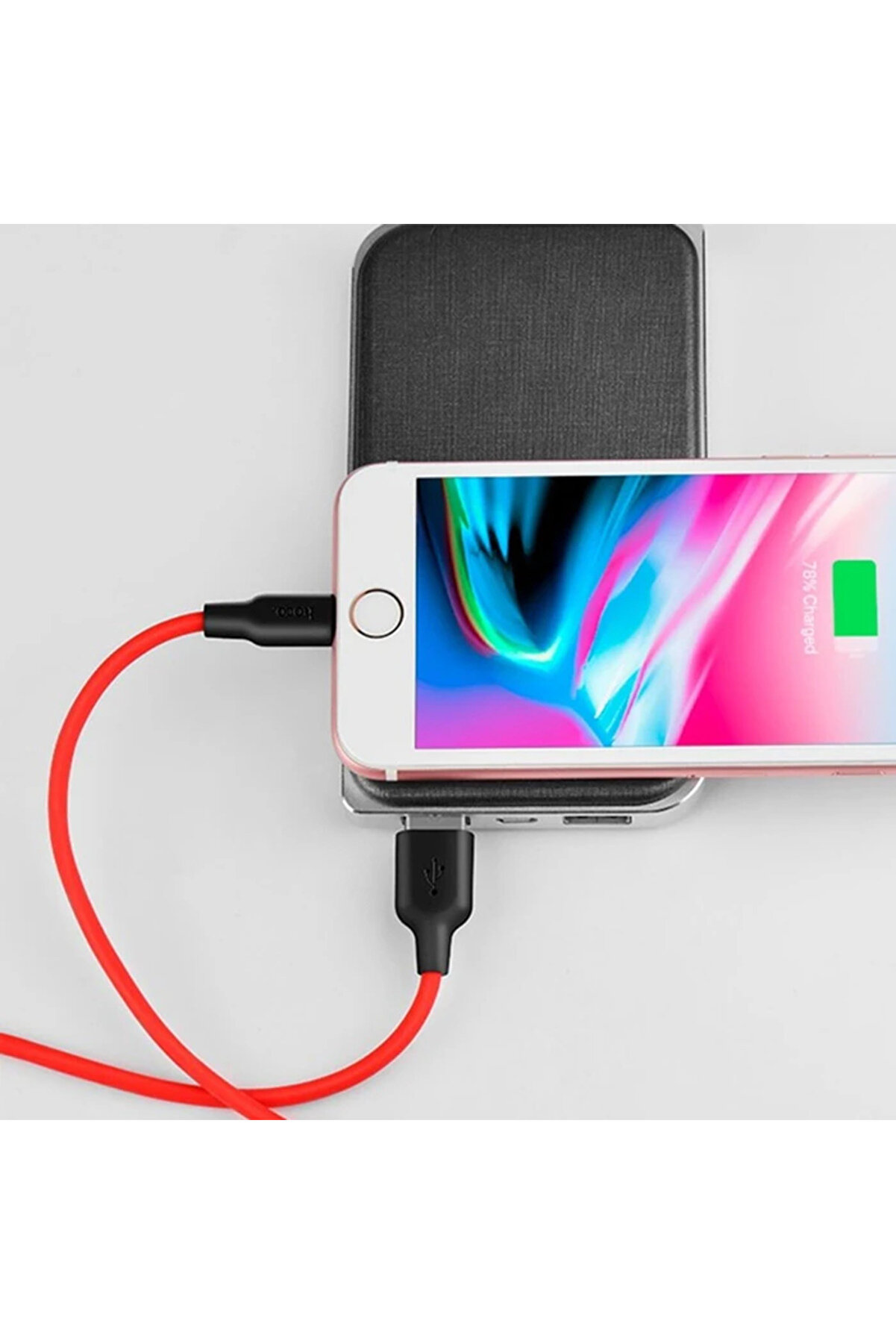 Hoco X21 Usb To İphone Li̇ghtni̇ng 2A Si̇li̇kon Hızlı Şarj Ve Data Kablosu-(5775) - Aa9330-3459
