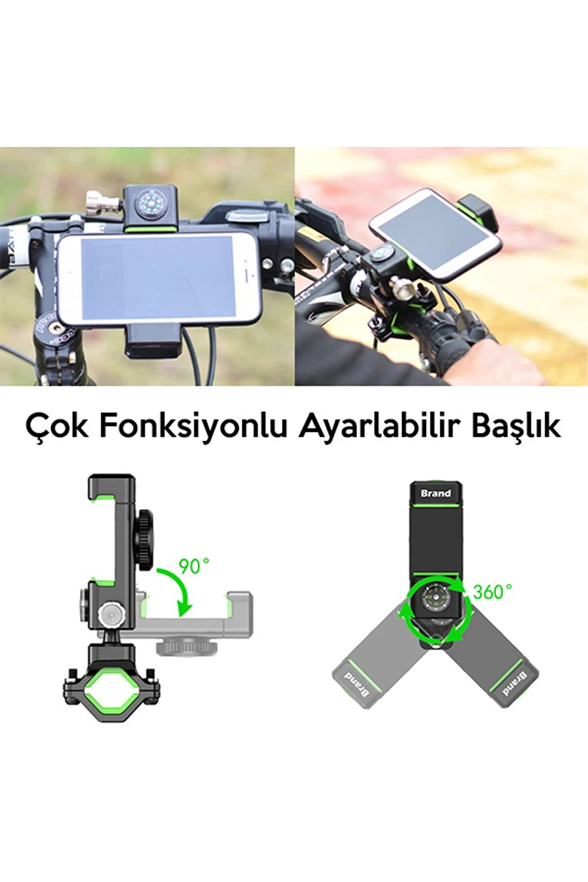 Ally Çok Fonksi̇yonlu Esnek Bi̇si̇klet Telefon Tutucu Pusulalı-(1903) - Mki̇3601-4004