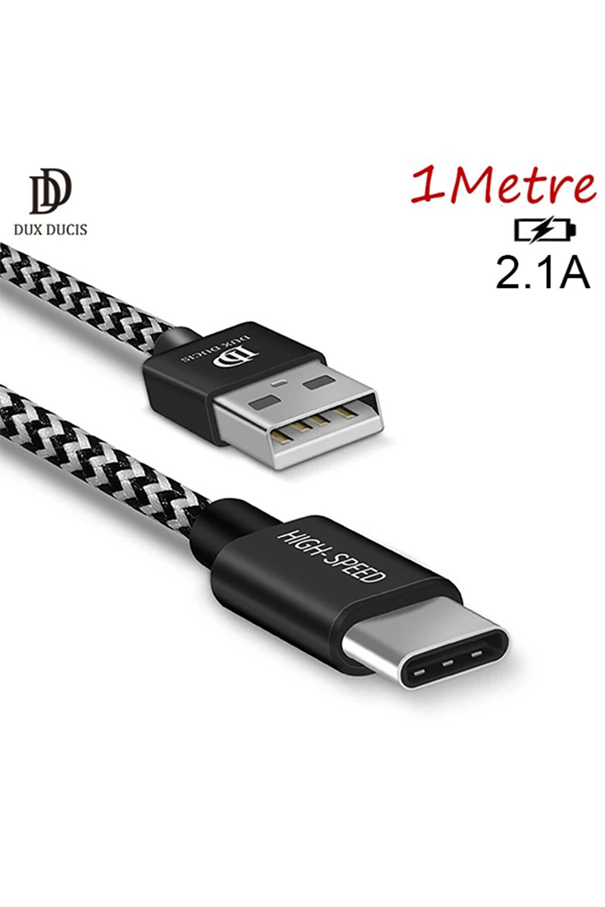 gizmurstore DUX DUCIS Usb Type C Kopmaz Yırtılmaz Usb kablo Hızlı Şarj 1 metre-(5775) - GMS2708-3289