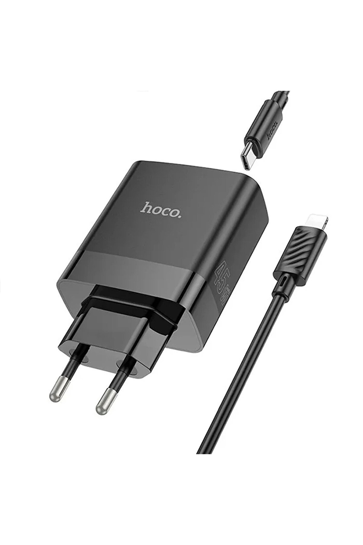 Hoco C127A Pd45W(1C3A) Hızlı Şarj Aleti̇ + Type-C To İphone Li̇ghtni̇ng Kablo Seti̇-( - Gms7337-5516