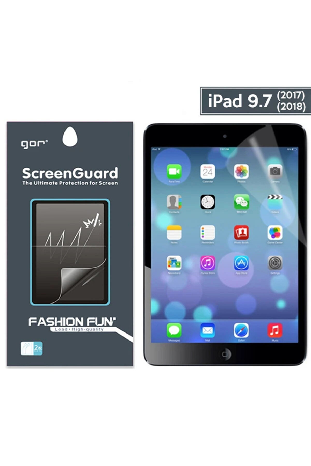 CepteToptan mrpurple Gor iPad 9.7 (2018) iPad 9.7 (2017) / Air1/Air 2 / 5 / 6 Ekran Koruyucu-(5775) Uyumlu