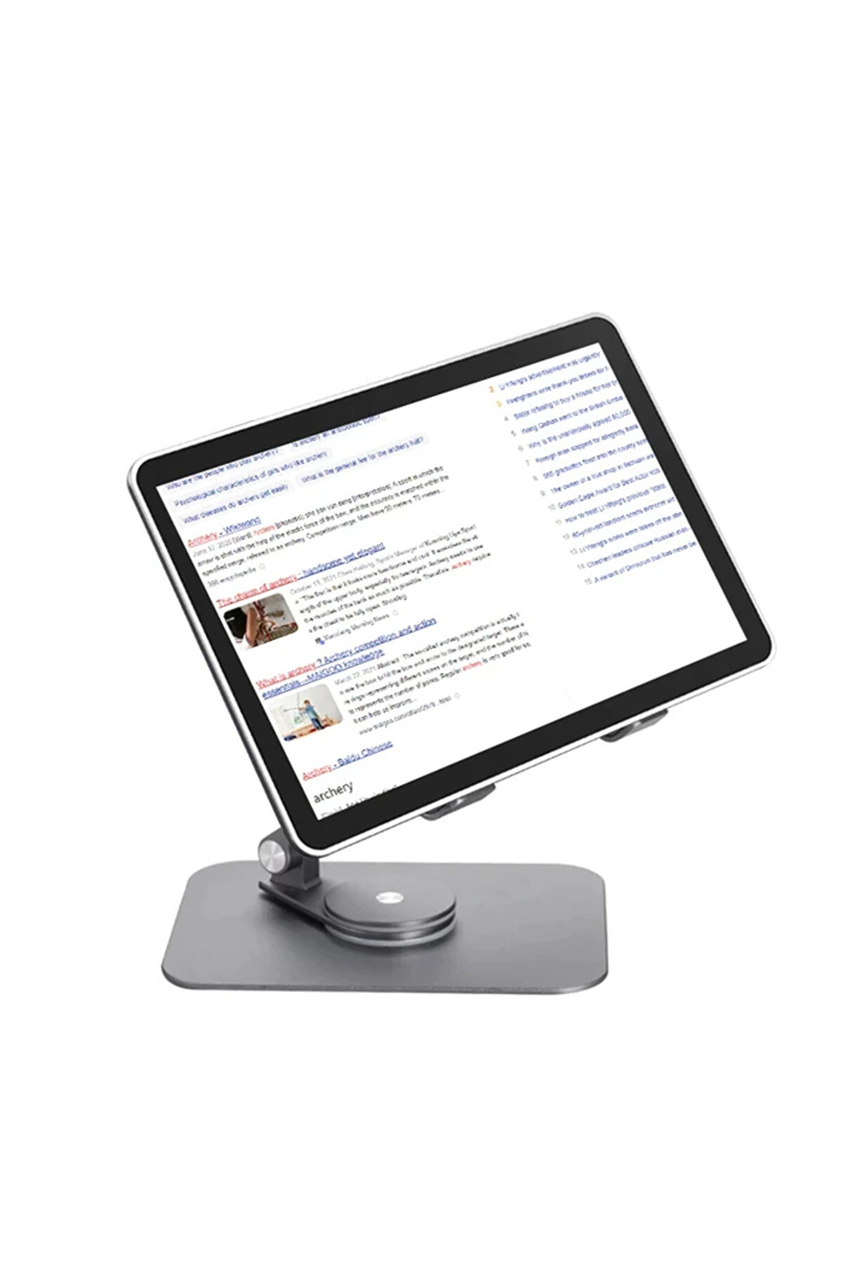 Ally L08 360 Derece Dönebi̇len Masaüstü Metal Tablet Standı-(1903) - Dropx9637-8882