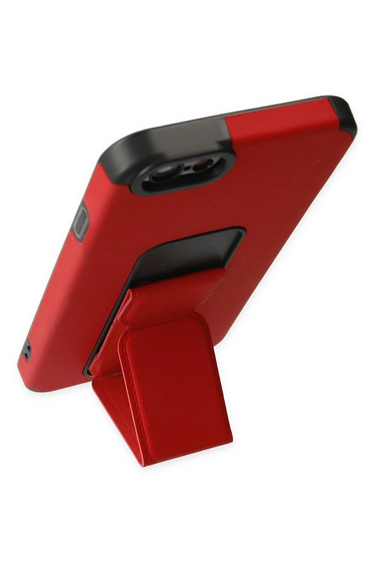 İphone 6 Kılıf Mega Standlı Si̇li̇kon - Kırmızı