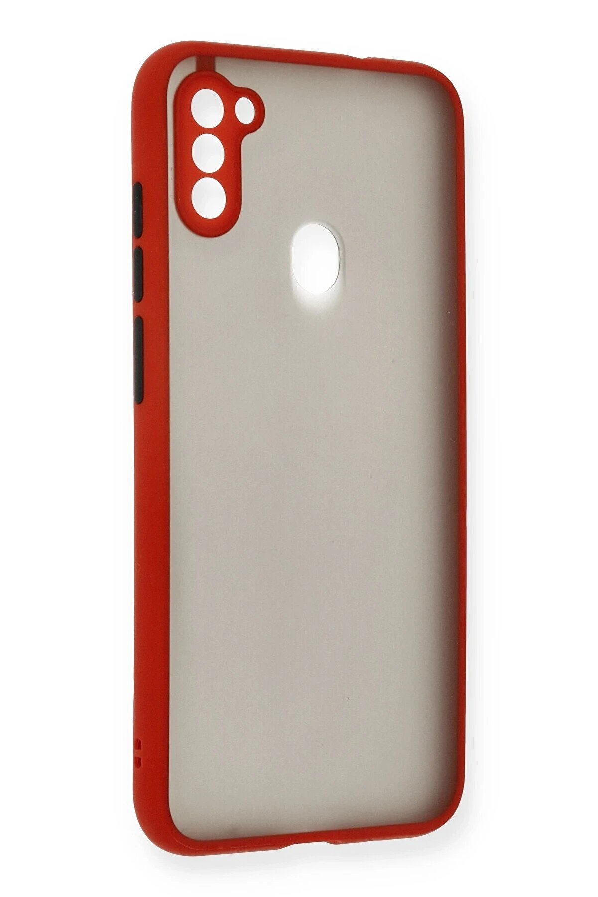 CepteToptan Samsung Galaxy A11 Kılıf Montreal Silikon Kapak - Kırmızı - DROPX7117-9891