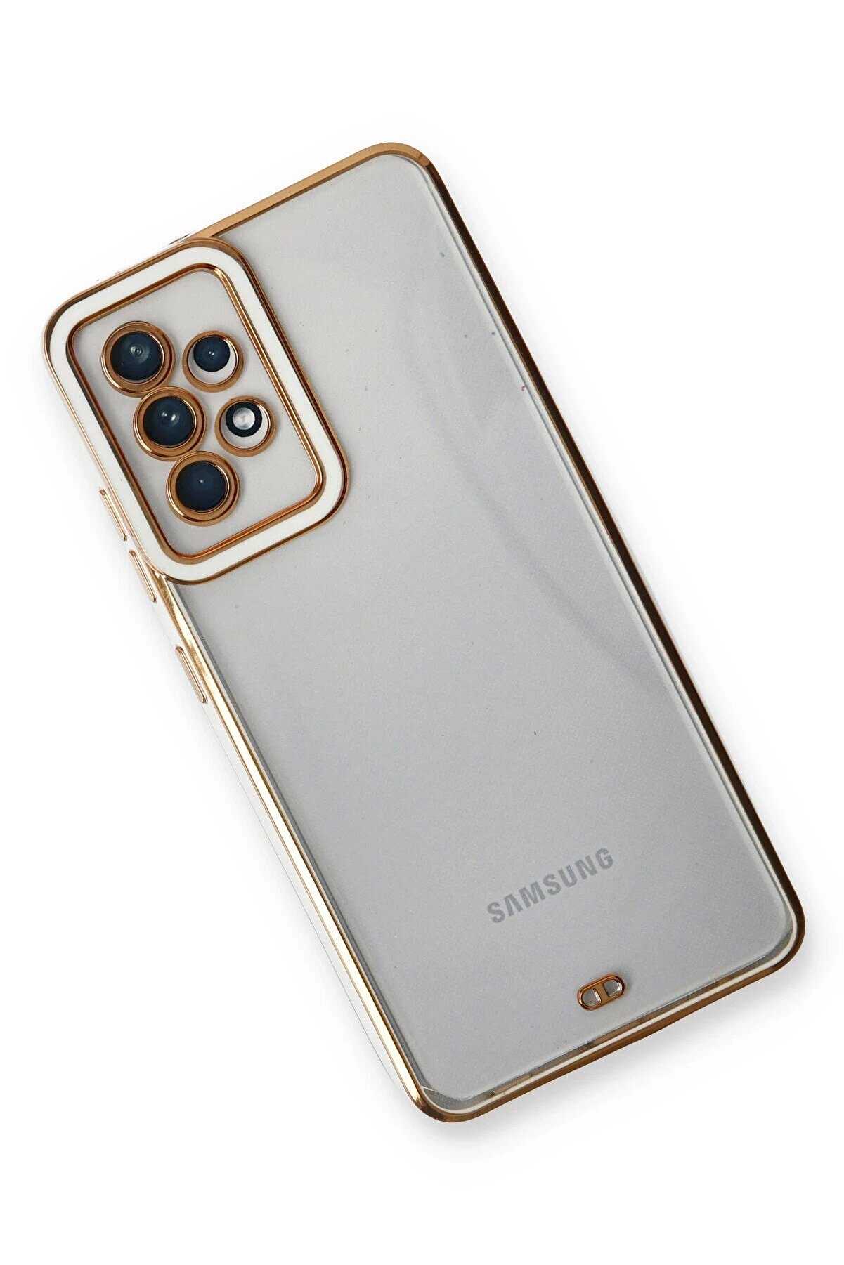 Samsung Galaxy A73 5G Kılıf Li̇va Lens Si̇li̇kon - Beyaz - Dropx5696-2297