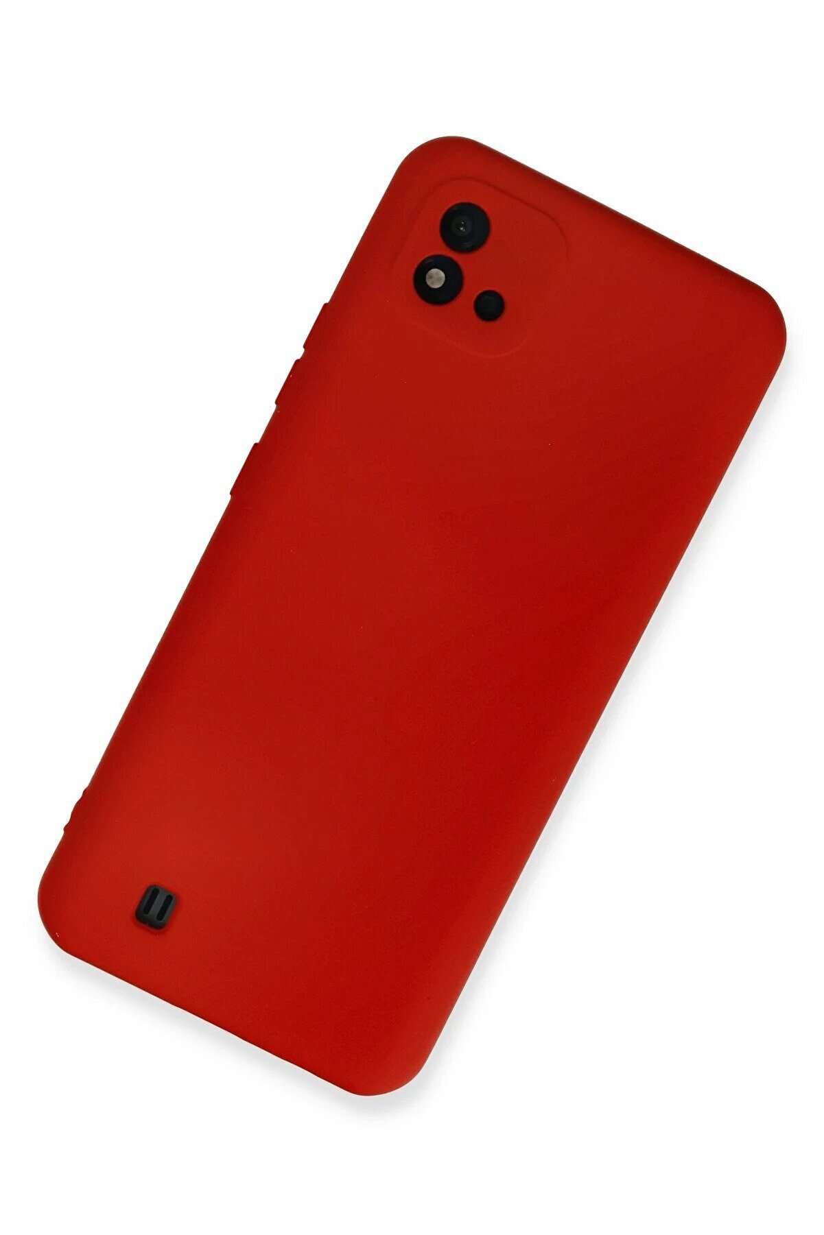 Realme C11 2021 Kılıf Nano İçi̇ Kadi̇fe Si̇li̇kon - Kırmızı - Dropx9989-2372