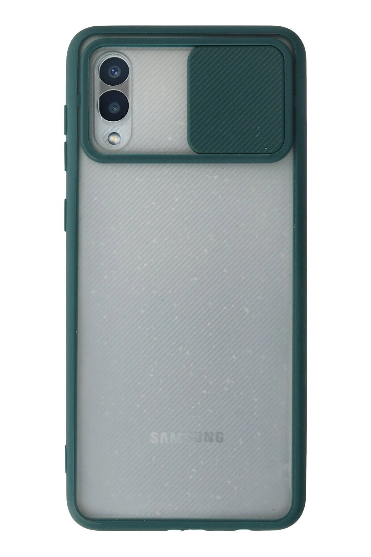 CepteToptan Samsung Galaxy A02 Kılıf Palm Buzlu Kamera S&uuml;rg&uuml;l&uuml; Silikon - Yeşil - DROPX1425-2544