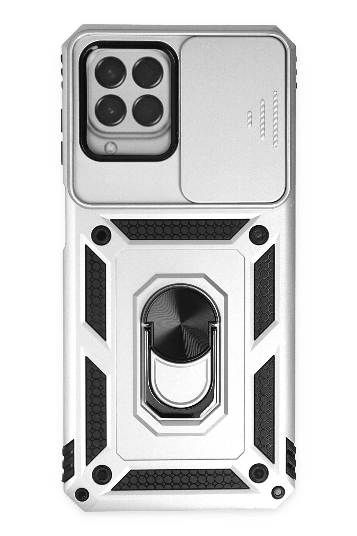 CepteToptan Samsung Galaxy M33 Kılıf Pars Lens Y&uuml;z&uuml;kl&uuml; Silikon - G&uuml;m&uuml;ş - DROPX7106-4322