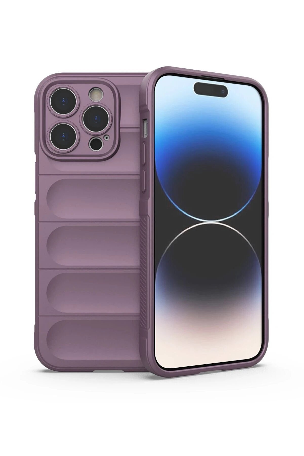 CepteToptan iPhone 13 Pro Max Kılıf Optimum Silikon - Mor - DROPX7472-4125