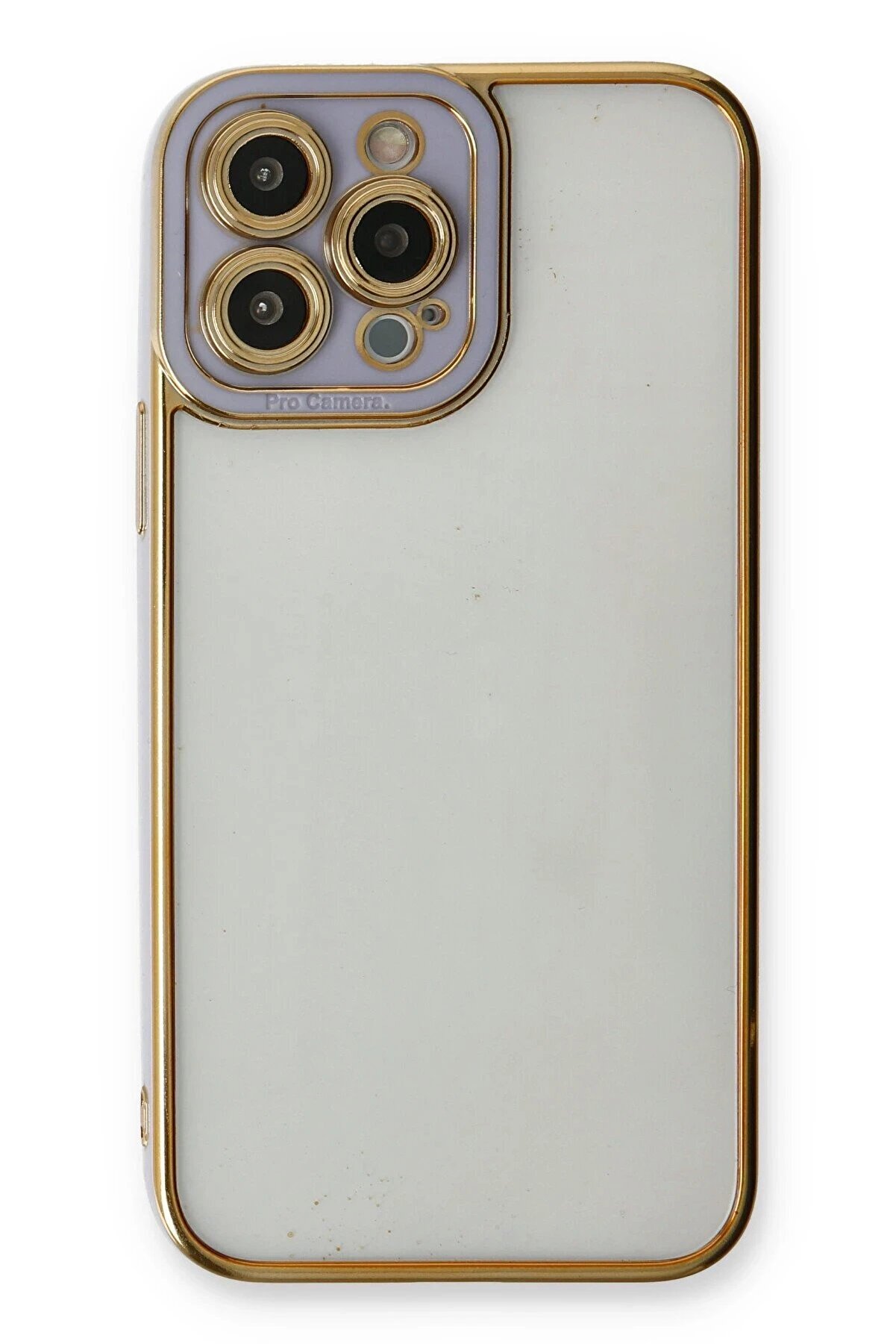 İphone 13 Pro Kılıf Li̇va Lens Si̇li̇kon - Li̇la - Dropx3747-4812