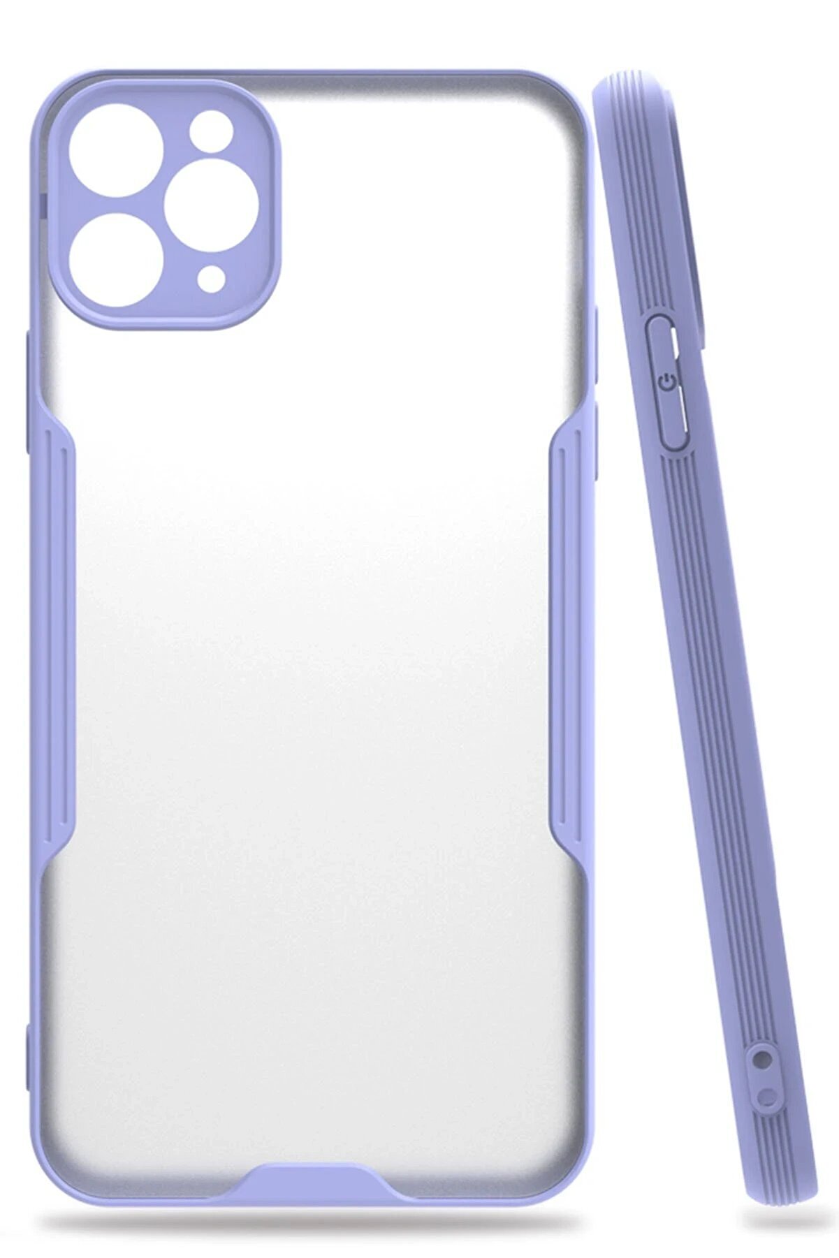 CepteToptan iPhone 11 Pro Max Kılıf Platin Silikon - Lila - DROPX2086-5029