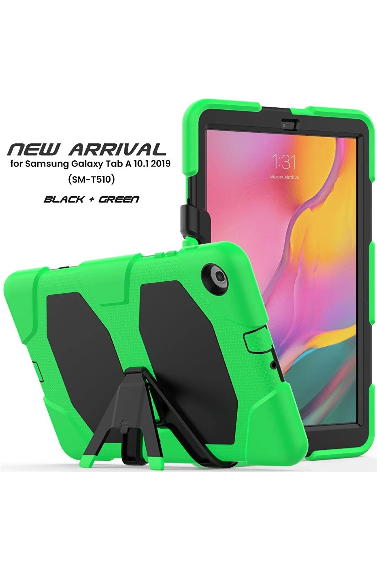 Samsung Galaxy T510 Tab A 10.1 Kılıf Gri̇ffi̇n Tablet Kapak - Yeşi̇l - Dropx8150-8494