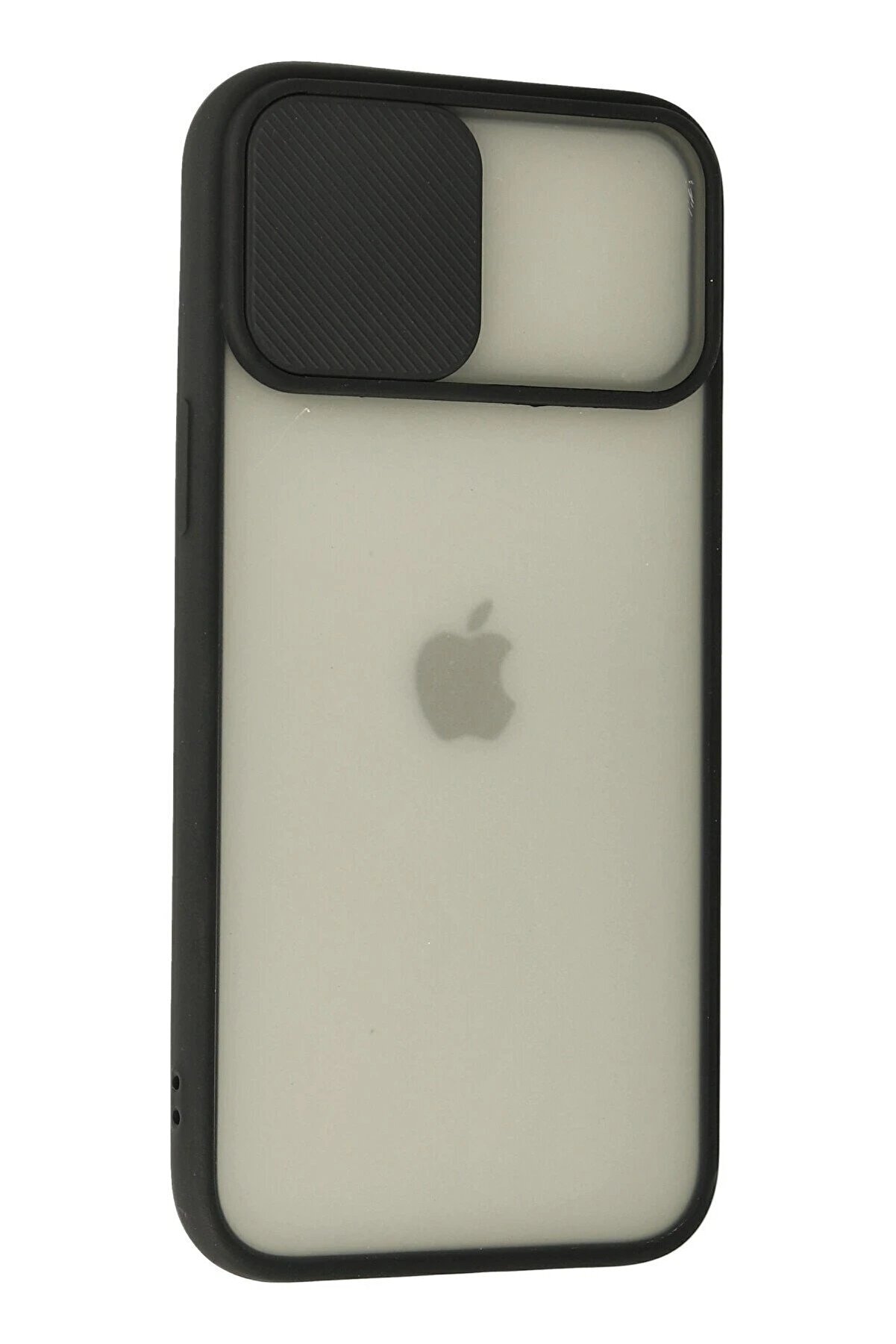 İphone 12 Pro Max Kılıf Palm Buzlu Kamera Sürgülü Si̇li̇kon - Si̇yah - Dropx7428-1317