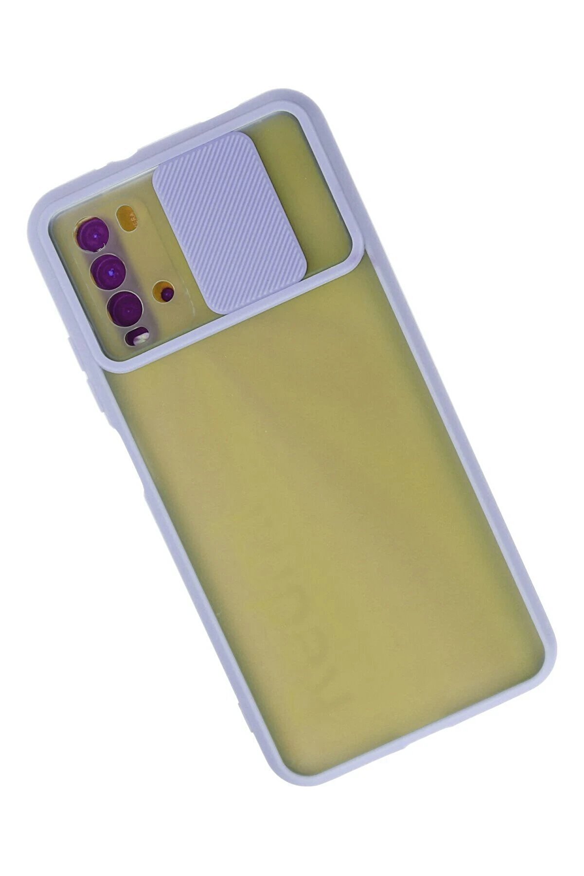 Xi̇aomi̇ Redmi̇ 9T Kılıf Palm Buzlu Kamera Sürgülü Si̇li̇kon - Li̇la - Dropx4207-2893
