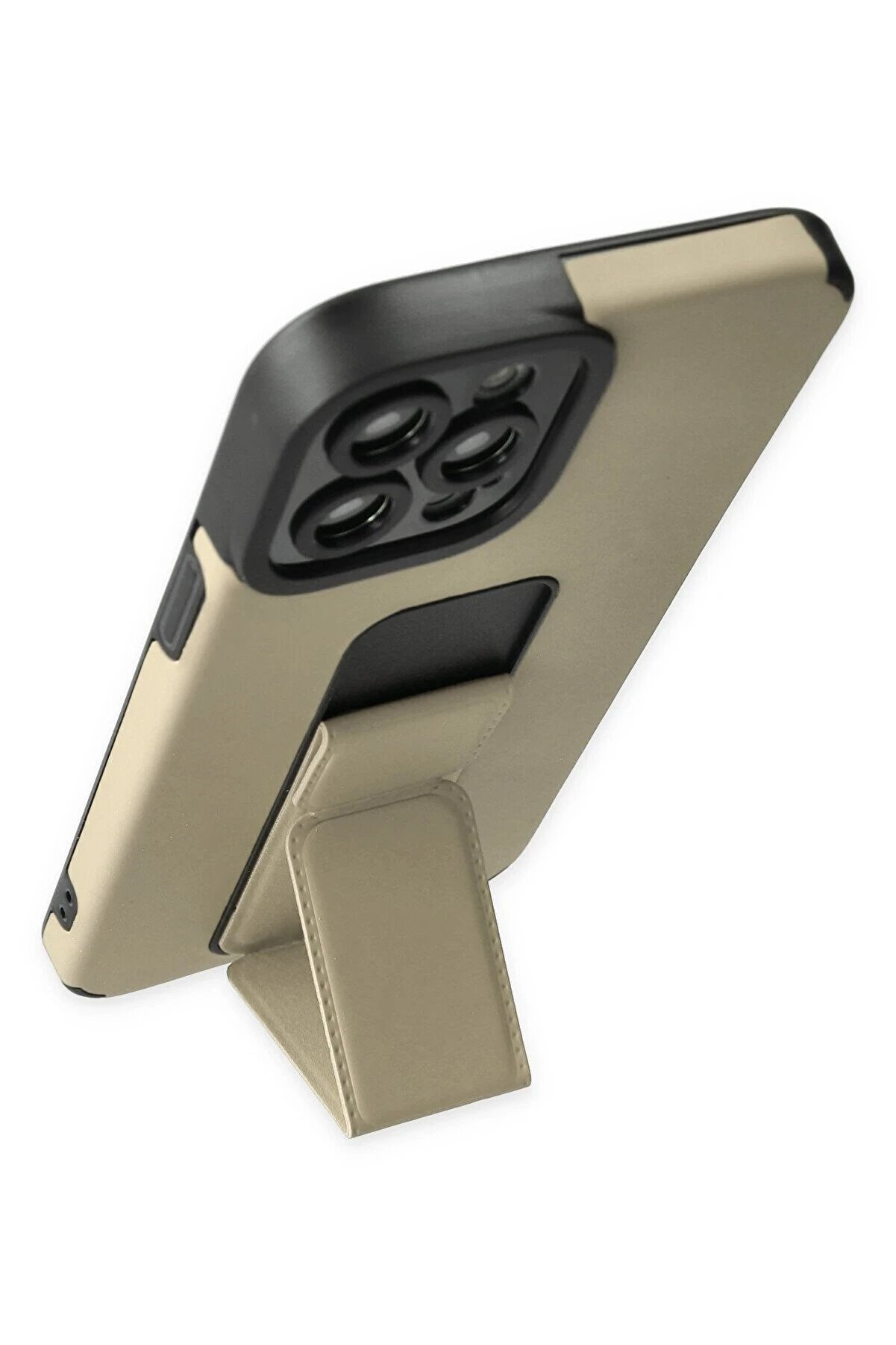 İphone 12 Pro Max Kılıf Mega Standlı Si̇li̇kon - Gold - Dropx9584-7070