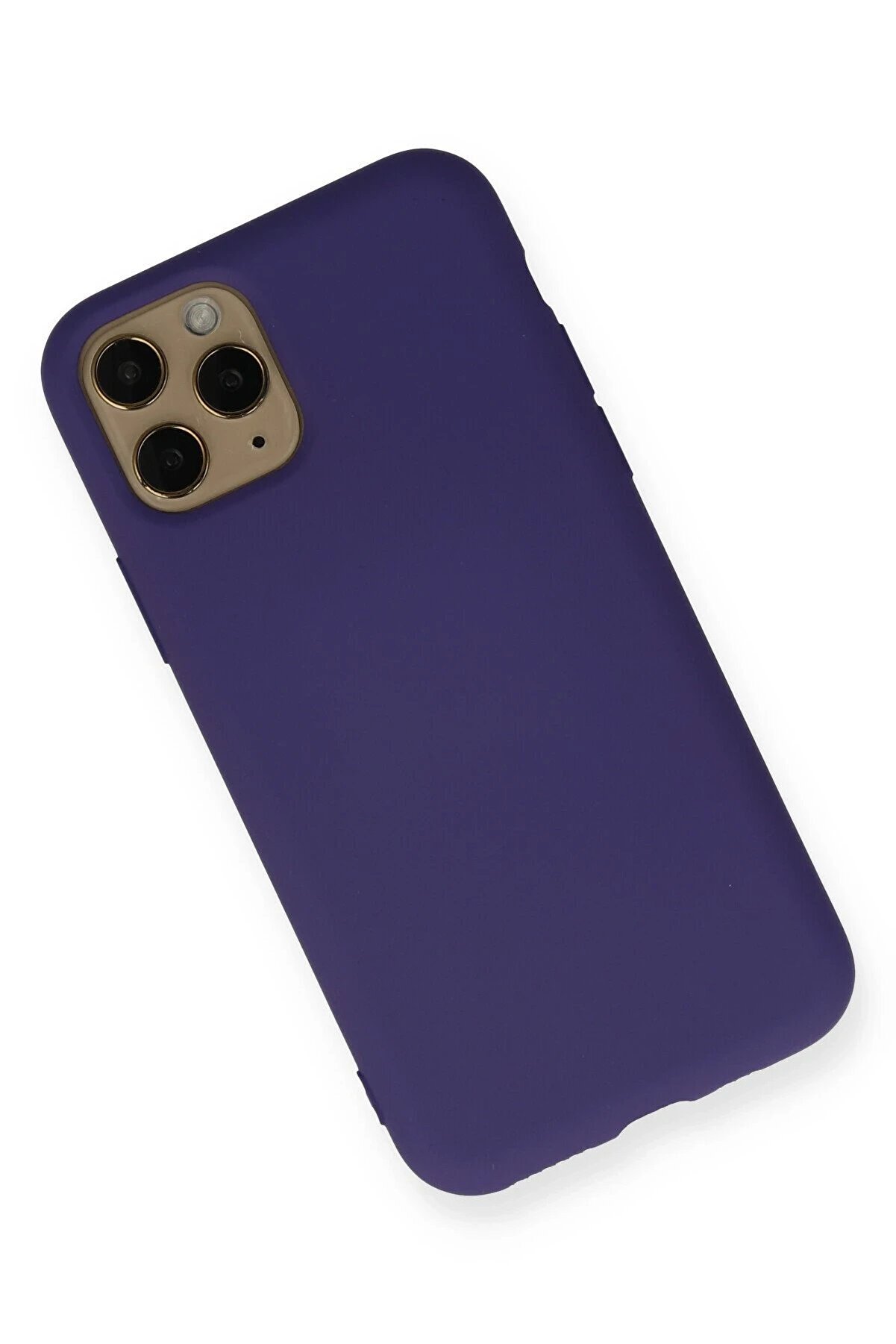 İphone 11 Pro Max Kılıf Nano İçi̇ Kadi̇fe Si̇li̇kon - Mor - Dropx8567-4862