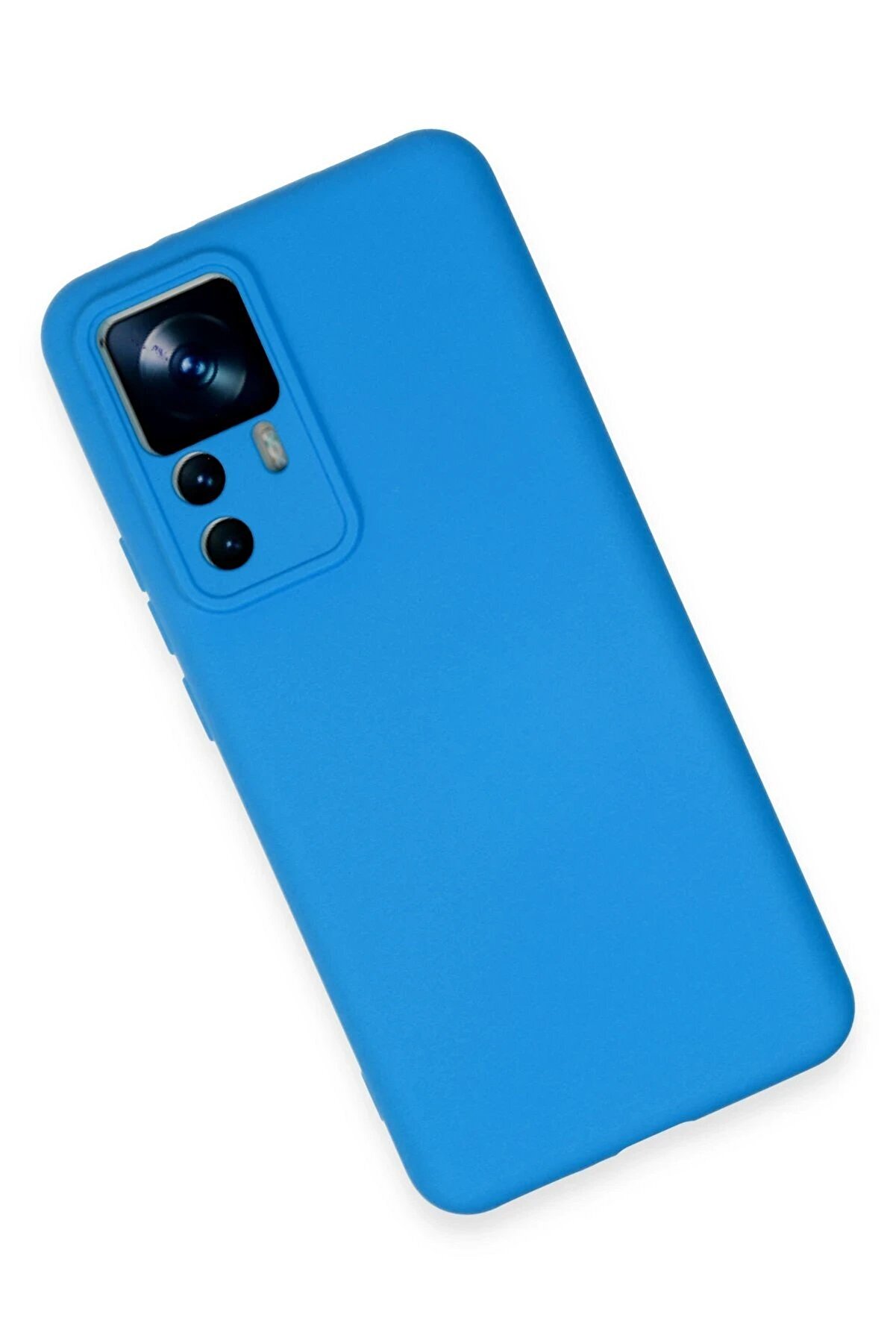 Xi̇aomi̇ Mi̇ 12T Pro Kılıf Nano İ&ccedil;i̇ Kadi̇fe Si̇li̇kon - Mavi̇ - Dropx9895-9508