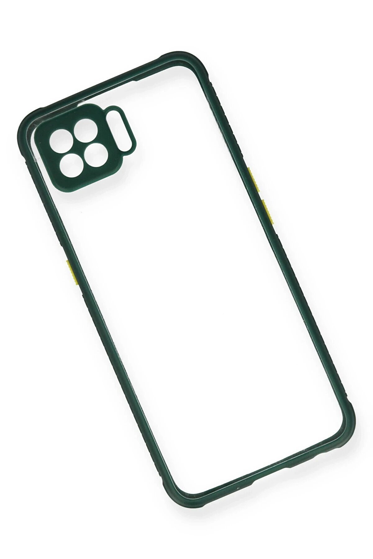 Oppo A73 Kılıf Mi̇ami̇ Şeffaf Si̇li̇kon - Koyu Yeşi̇l - Dropx8072-9618