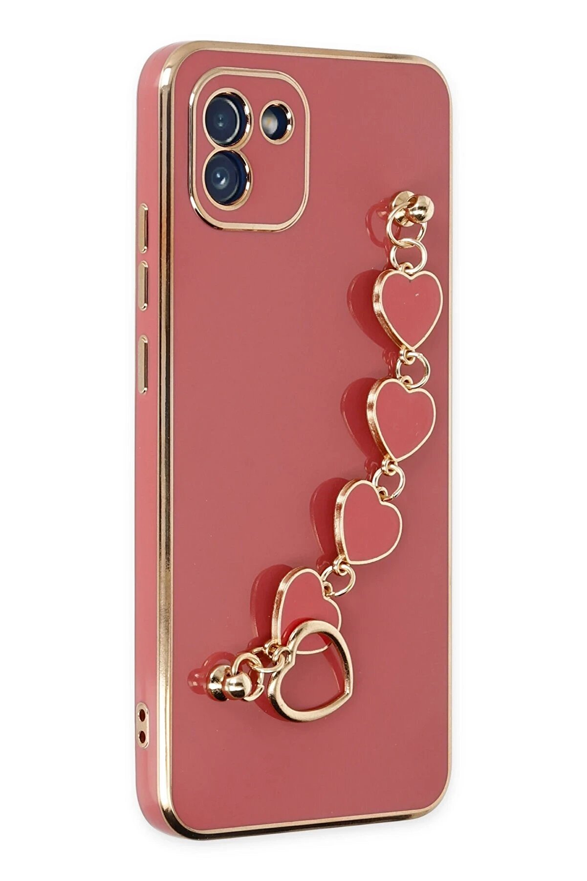 CepteToptan Samsung Galaxy A03 Kılıf Esila Silikon - Kırmızı - DROPX6923-4583