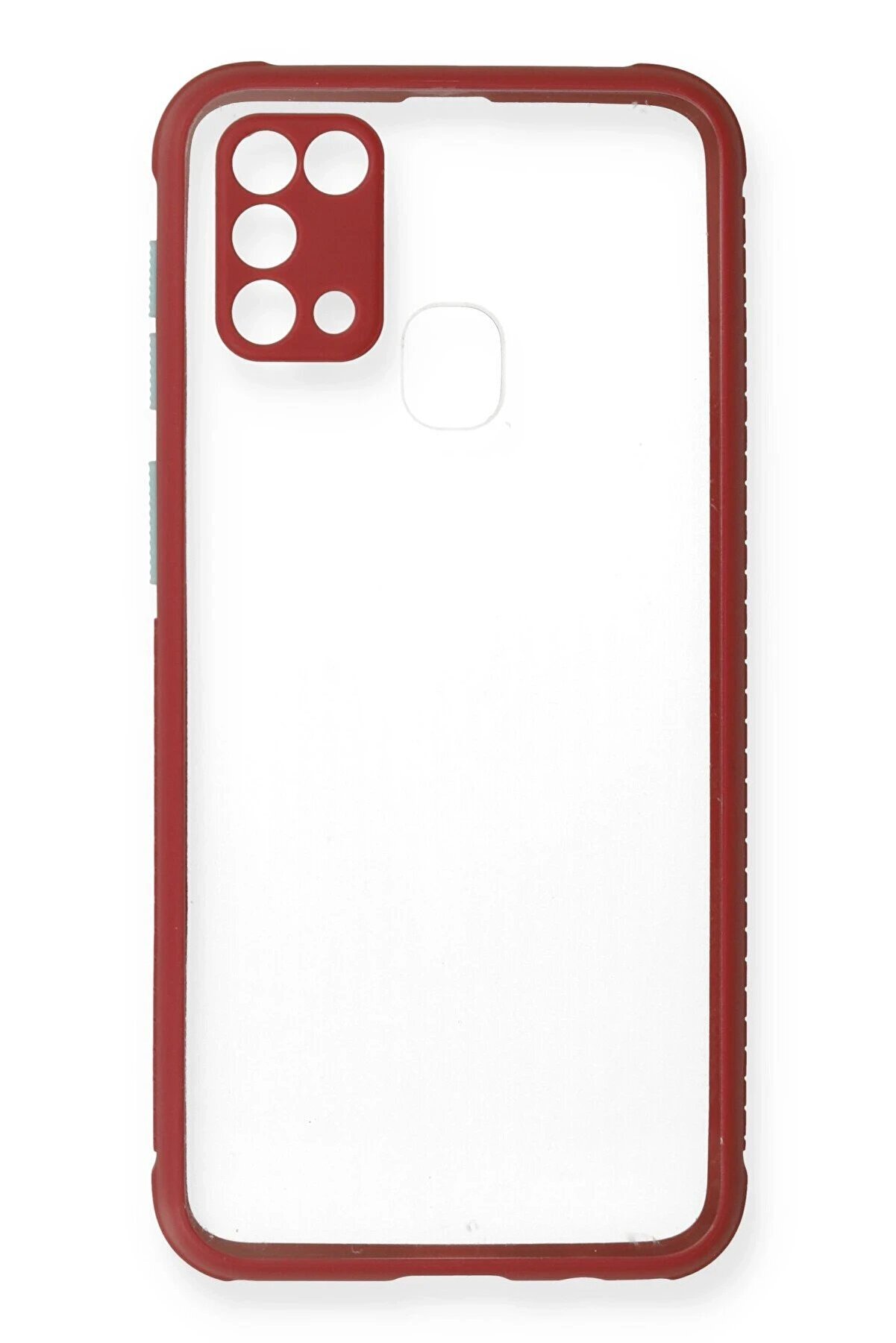 Samsung Galaxy M31 Kılıf Mi̇ami̇ Şeffaf Si̇li̇kon - Fuşya - Dropx5865-9692