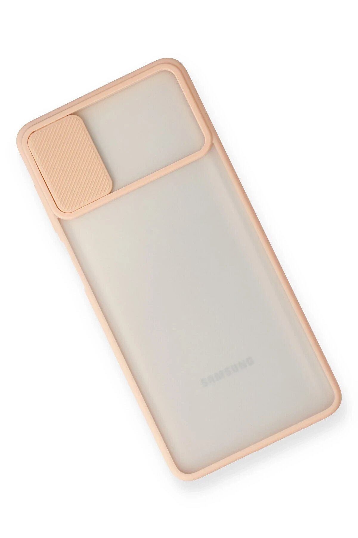 Samsung Galaxy M51 Kılıf Palm Buzlu Kamera Sürgülü Si̇li̇kon - Pembe - Dropx1373-3248