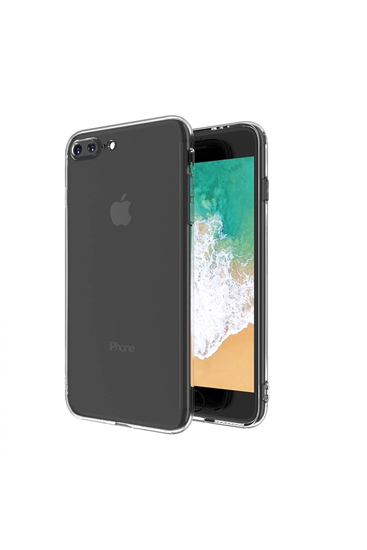 CepteToptan iPhone 8 Plus Kılıf Deluxe 2mm Şeffaf Silikon - DROPX1642-4868