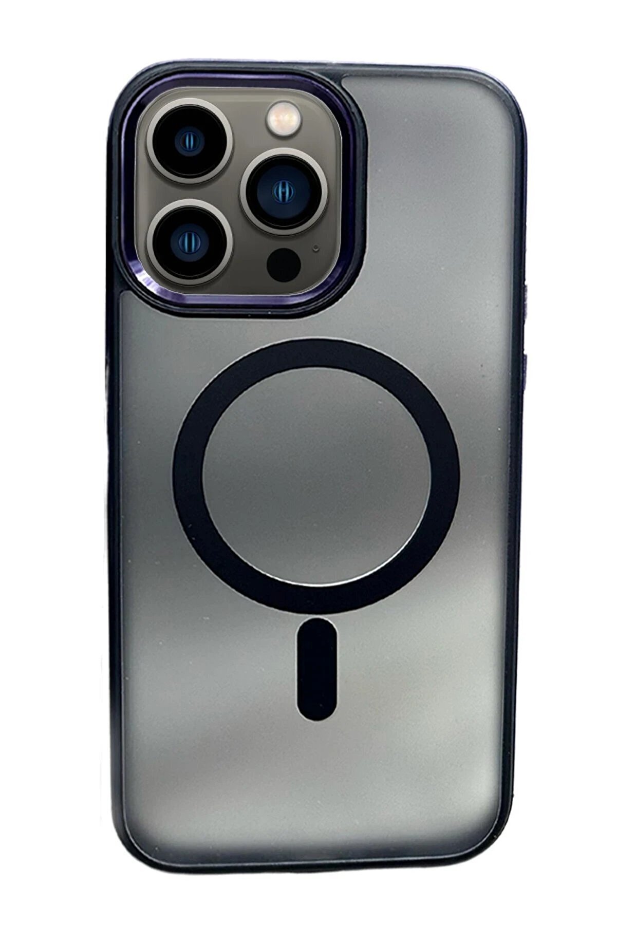 CepteToptan iPhone 14 Pro Max Solid Magsafe Kapak - Derin Mor - DROPX8898-8277