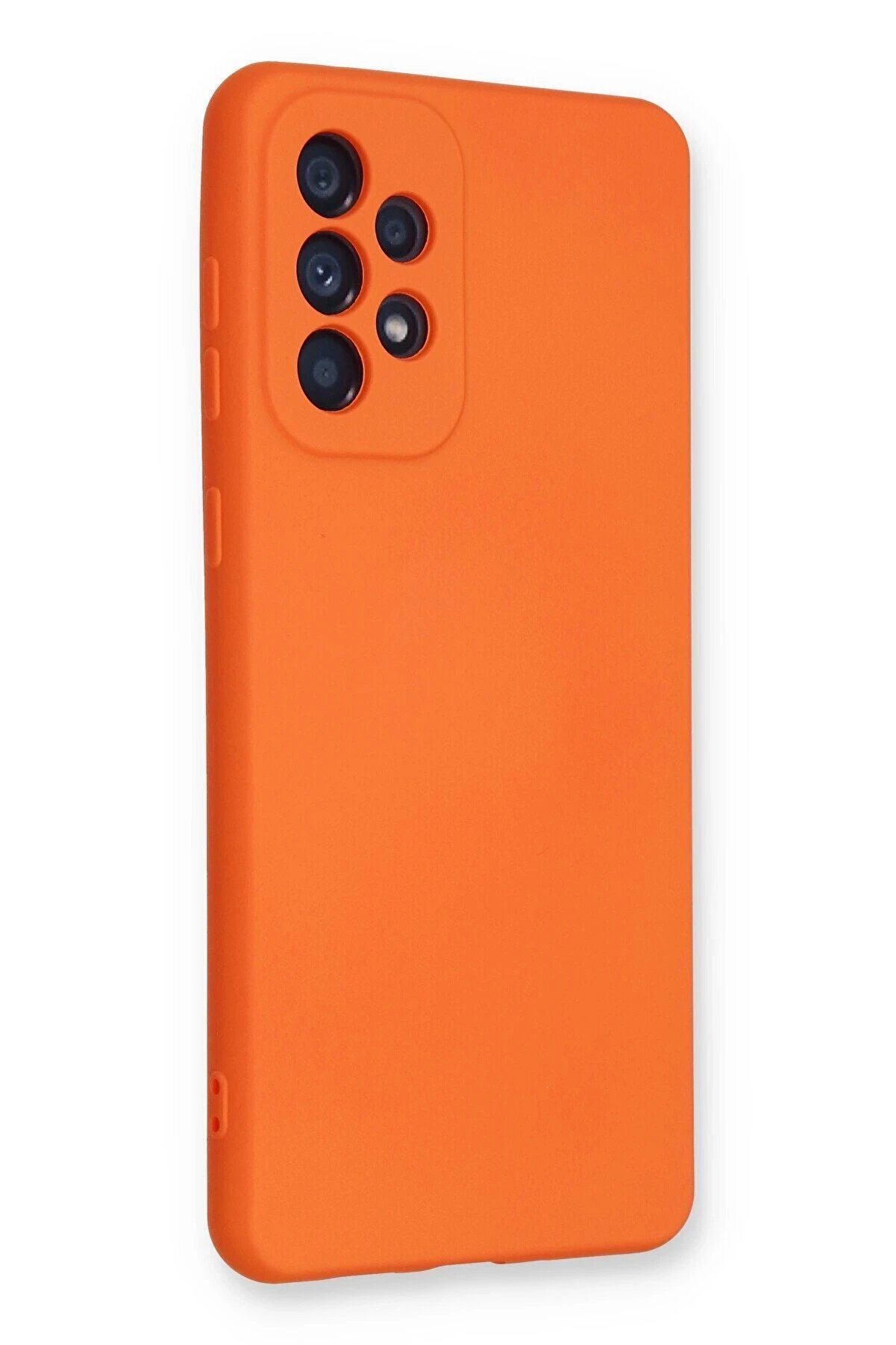 Samsung Galaxy A53 5G Kılıf Nano İçi̇ Kadi̇fe Si̇li̇kon - Turuncu - Dropx3405-9700