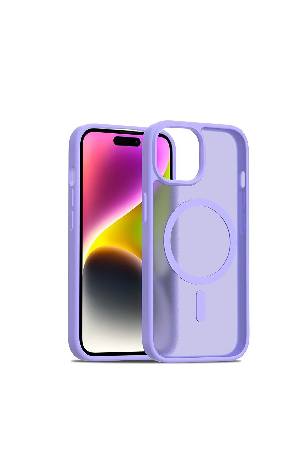 CepteToptan iPhone 14 Jota Magsafe Kapak - Lila - DROPX5000-3480