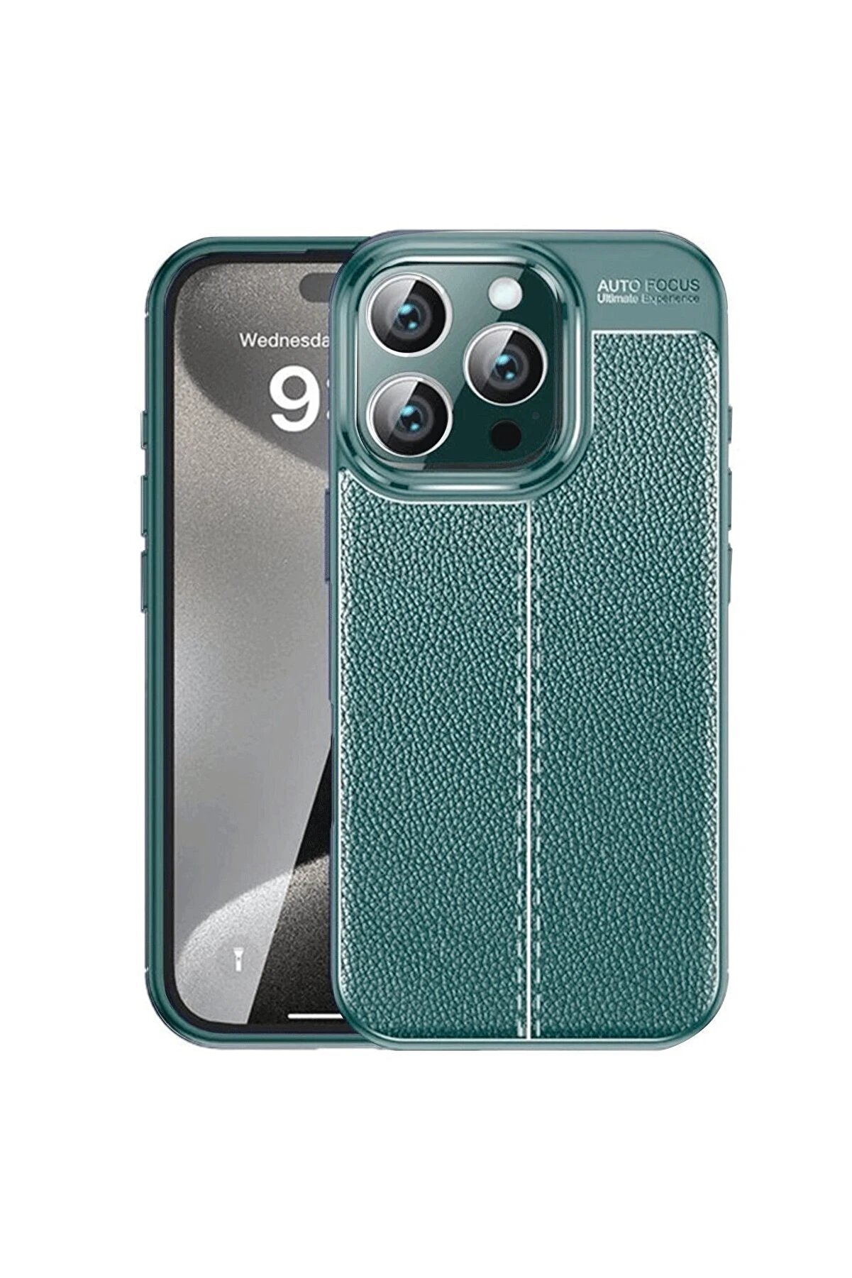 CepteToptan iPhone 16 Pro Kılıf Auto Focus Kapak - Koyu Yeşil - DROPX7988-6476
