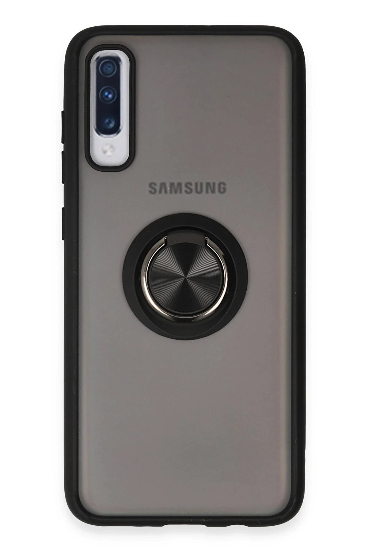 CepteToptan Samsung Galaxy A70 Kılıf Montreal Y&uuml;z&uuml;kl&uuml; Silikon Kapak - Siyah - DROPX8715-9265