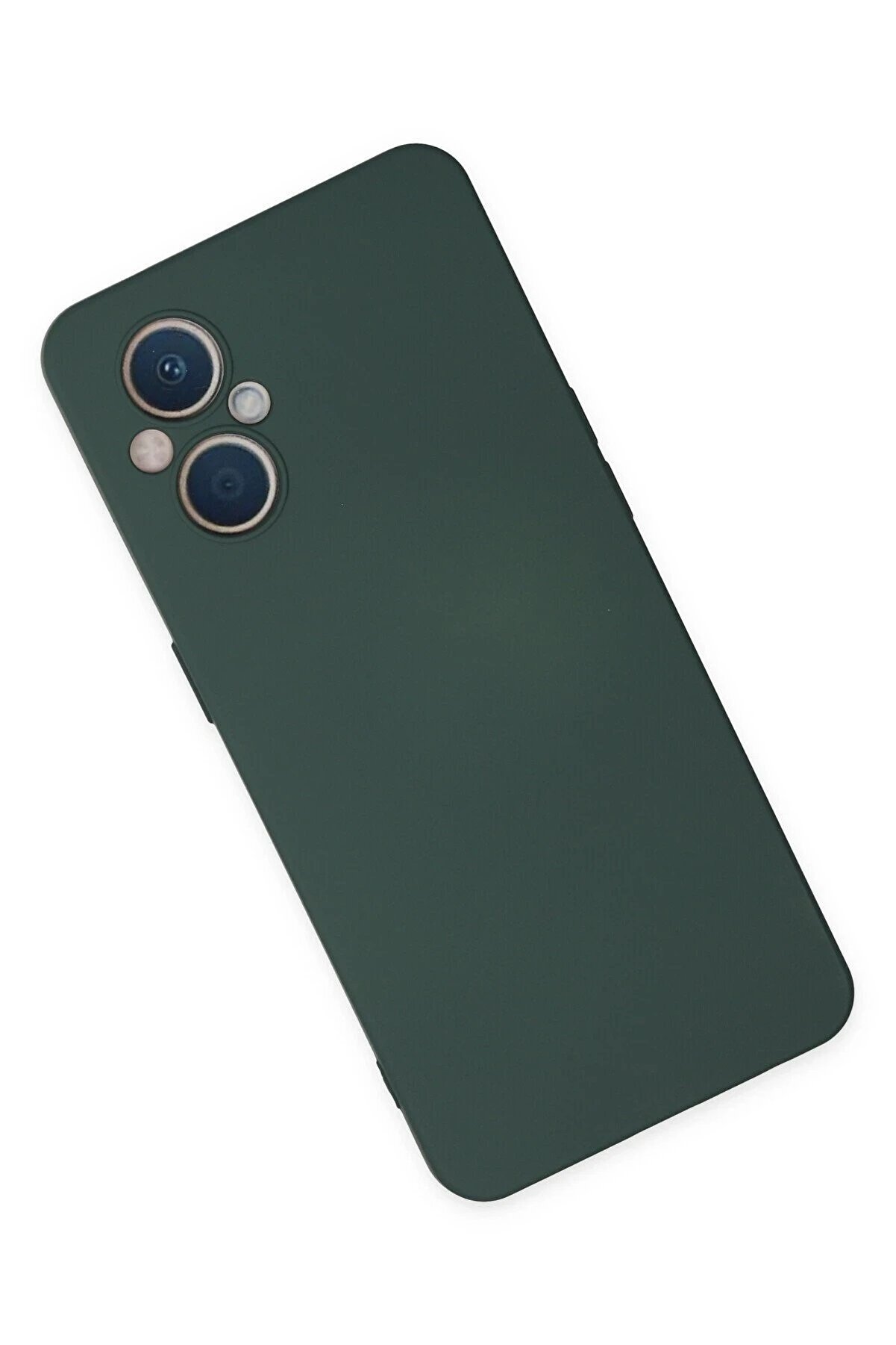 Oppo Reno 7 Li̇te Kılıf Nano İçi̇ Kadi̇fe Si̇li̇kon - Koyu Yeşi̇l - Dropx3617-6769