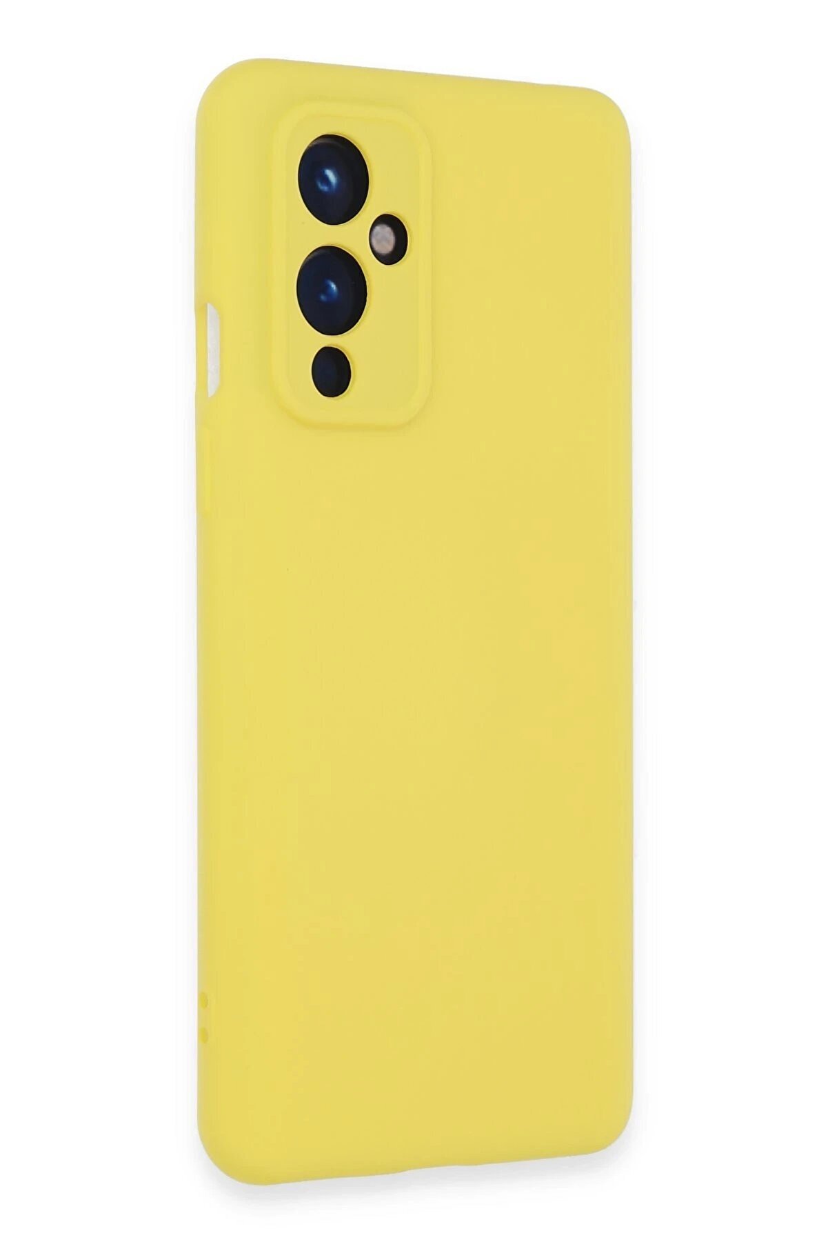 One Plus 9 Kılıf Nano İ&ccedil;i̇ Kadi̇fe Si̇li̇kon - Sarı - Dropx8585-7491