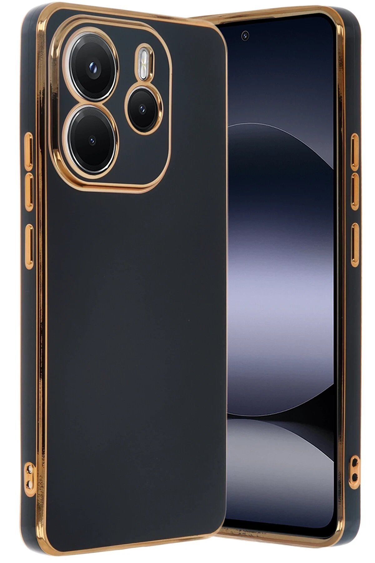 CepteToptan Xiaomi Redmi Note 14 4G Kılıf Volet Silikon - Siyah - DROPX4476-6627