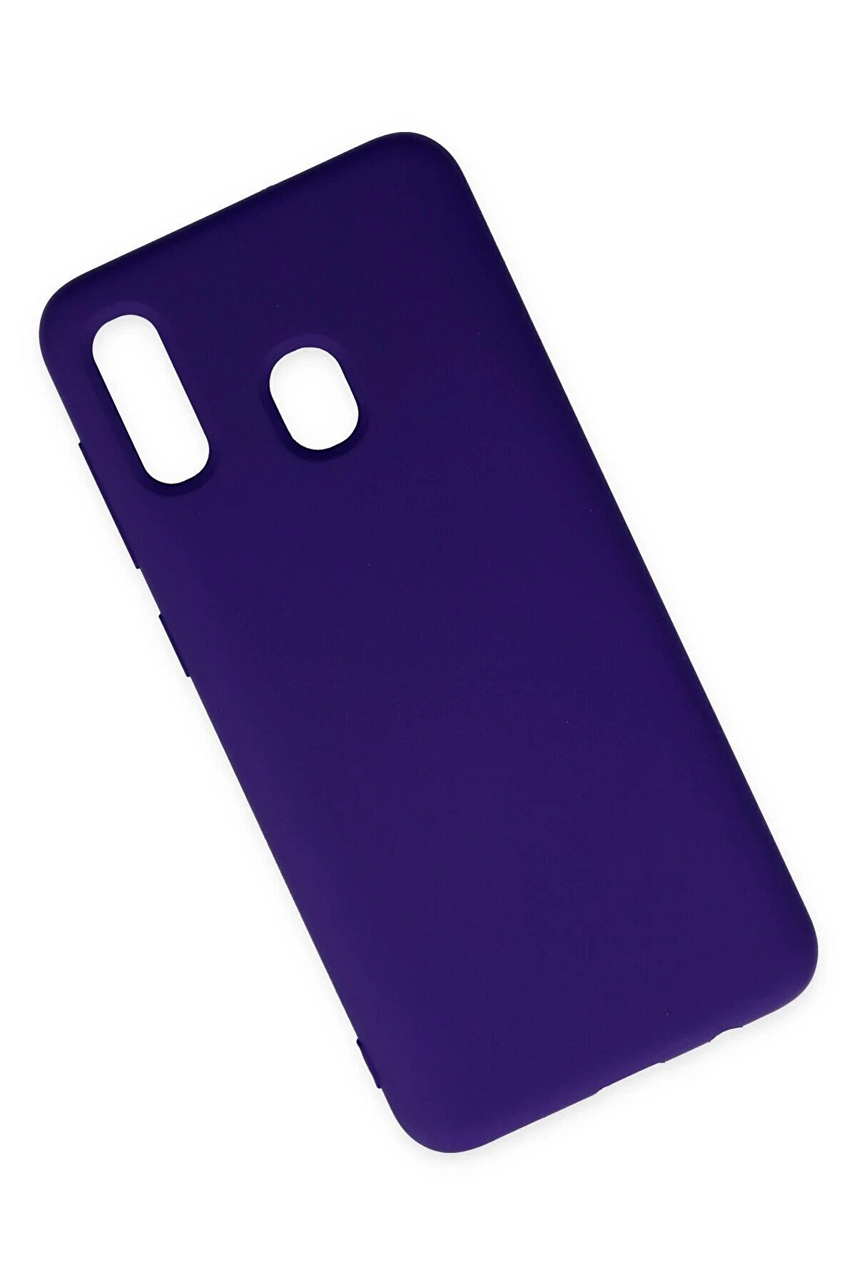 Samsung Galaxy A20 Kılıf Nano İçi̇ Kadi̇fe Si̇li̇kon - Mor - Dropx6585-5770