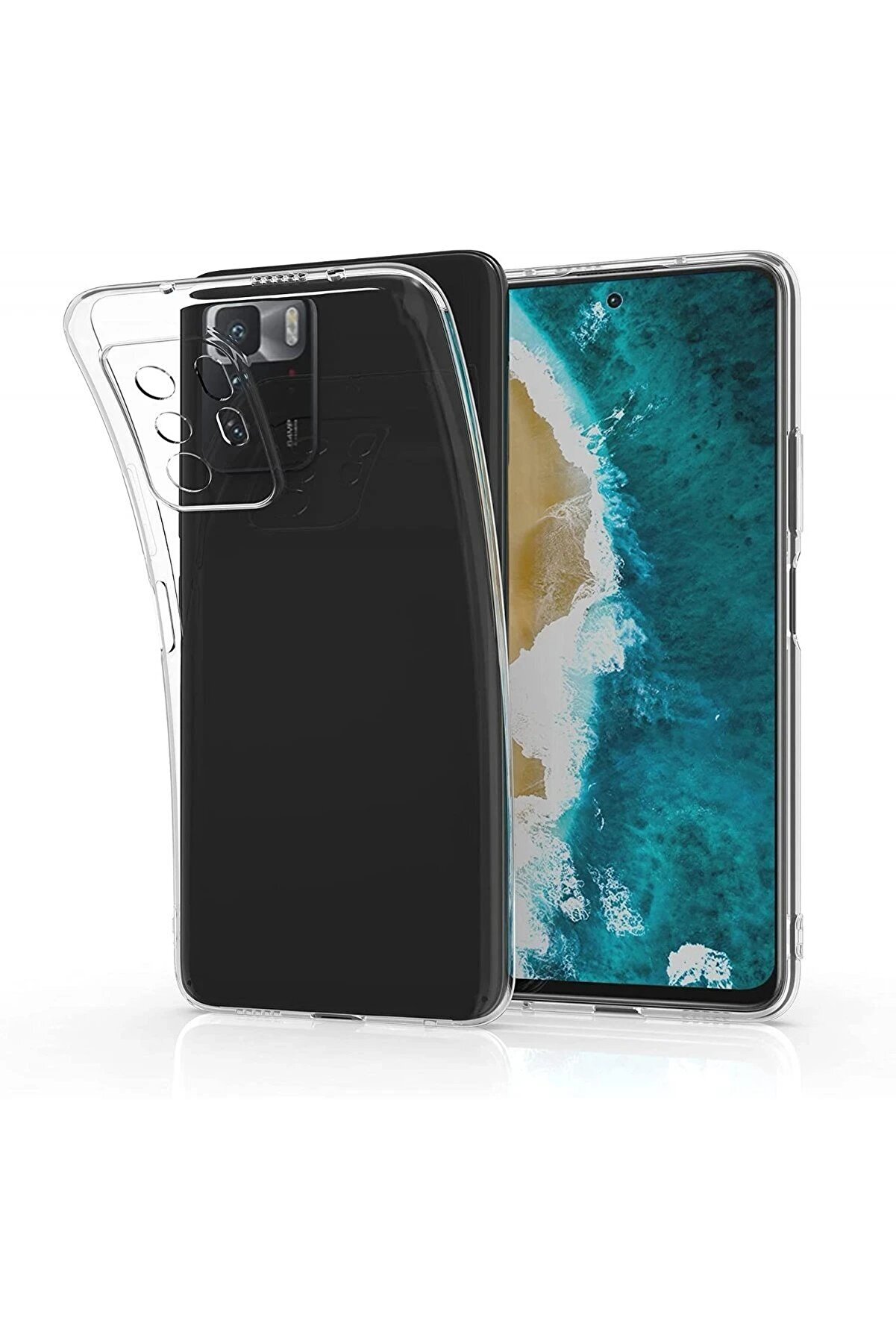 CepteToptan Xiaomi Poco X3 GT Kılıf L&uuml;x Şeffaf Silikon - DROPX9916-3426