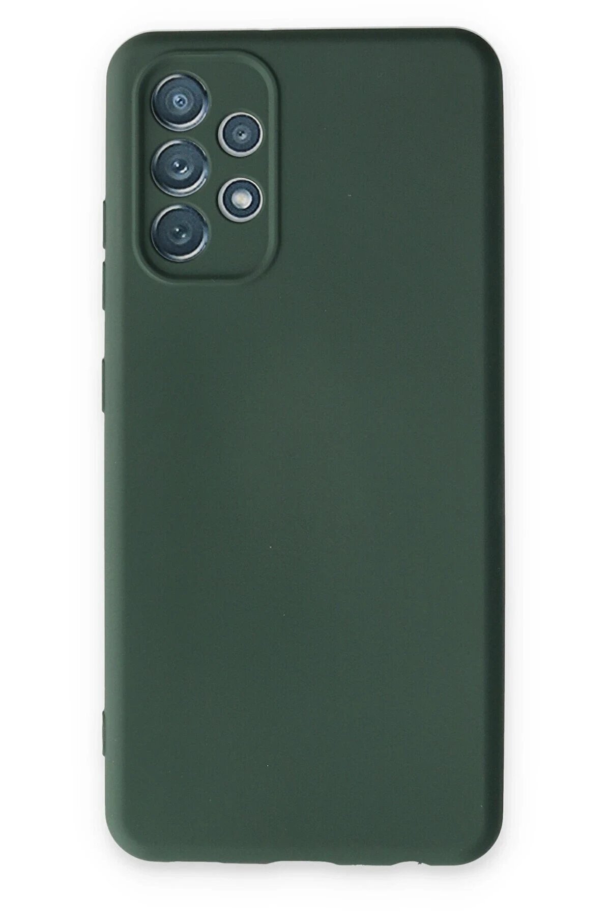 CepteToptan Samsung Galaxy A13 4G Kılıf Nano i&ccedil;i Kadife Silikon - Koyu Yeşil - DROPX2540-5109
