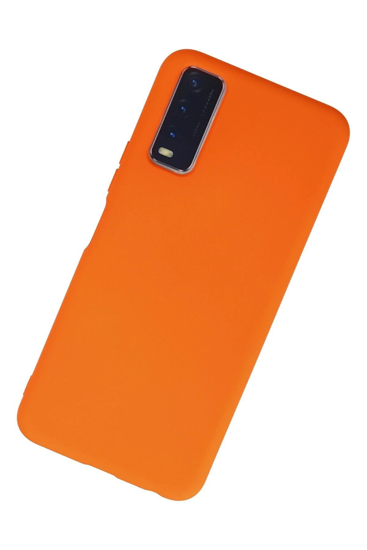 Vi̇vo Y11S Kılıf Nano İ&ccedil;i̇ Kadi̇fe Si̇li̇kon - Turuncu - Dropx2476-5629