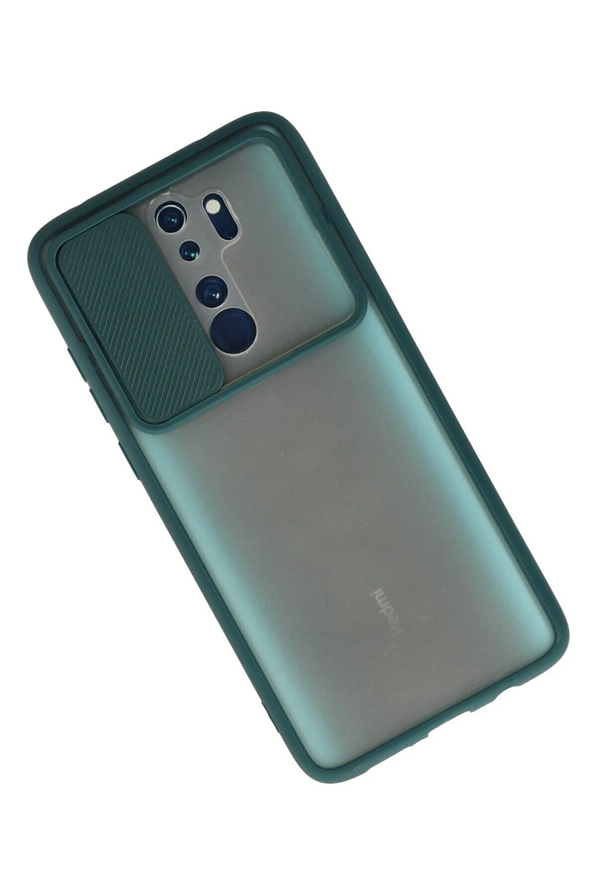 Xi̇aomi̇ Redmi̇ Note 8 Pro Kılıf Palm Buzlu Kamera S&uuml;rg&uuml;l&uuml; Si̇li̇kon - Yeşi̇l - Dropx2570-8917