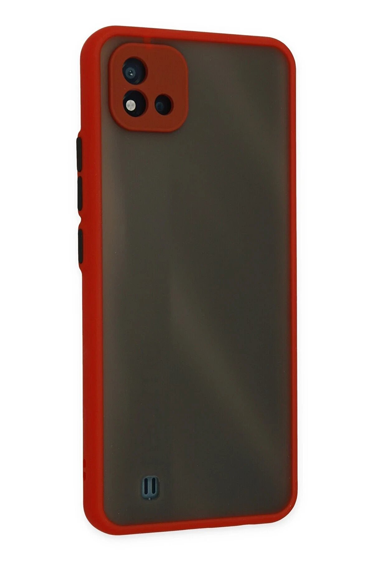 Realme C11 2021 Kılıf Montreal Si̇li̇kon Kapak - Kırmızı - Dropx3871-5835