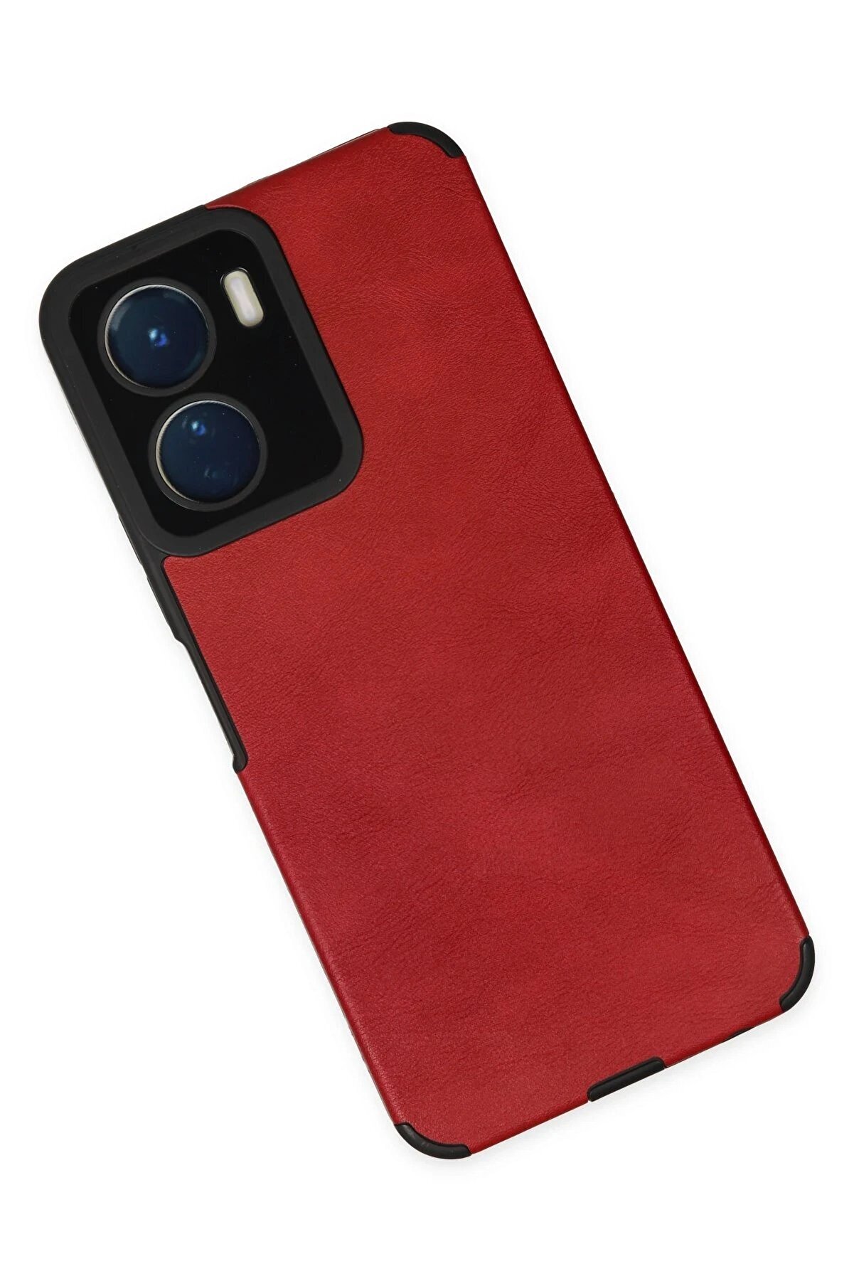 Vi̇vo Y16 Kılıf Loop Deri̇ Si̇li̇kon - Kırmızı - Dropx6526-1756