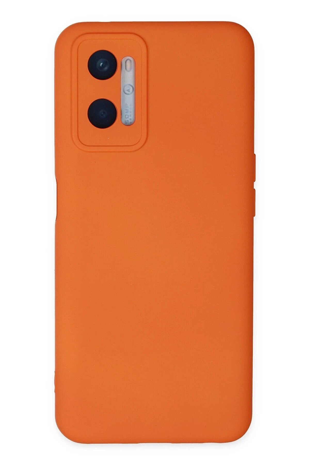 CepteToptan Oppo A96 Kılıf Nano içi Kadife Silikon - Turuncu - DROPX6125-8603