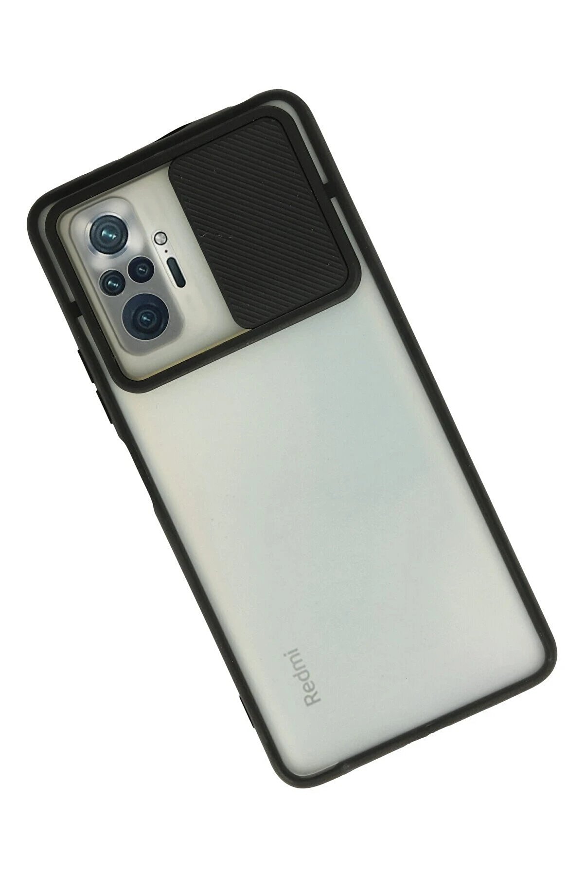 Xi̇aomi̇ Redmi̇ Note 10 Pro Kılıf Palm Buzlu Kamera Sürgülü Si̇li̇kon - Si̇yah - Dropx4862-9198
