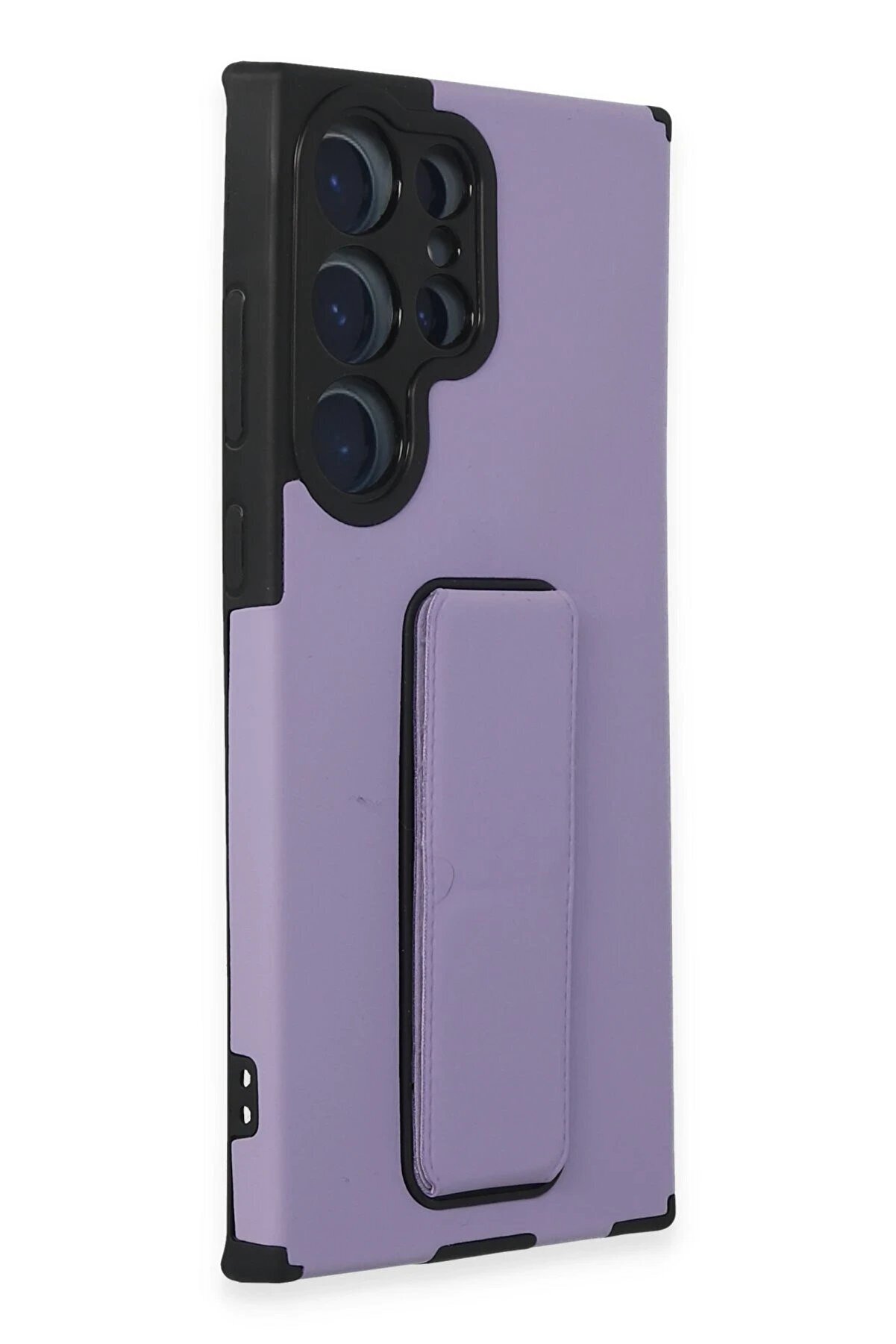 Samsung Galaxy S23 Ultra Kılıf Mega Standlı Si̇li̇kon - Li̇la - Dropx8043-3778