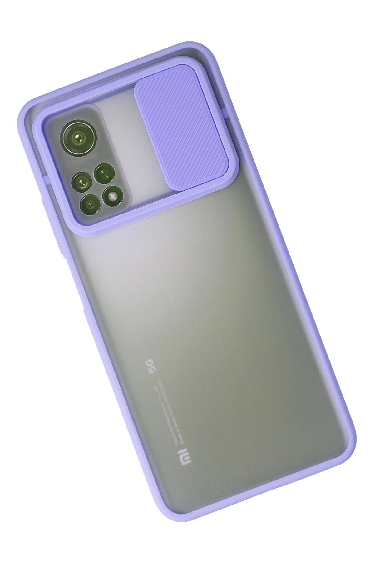 Xi̇aomi̇ Mi̇ 10T Kılıf Palm Buzlu Kamera Sürgülü Si̇li̇kon - Li̇la - Dropx3375-2479